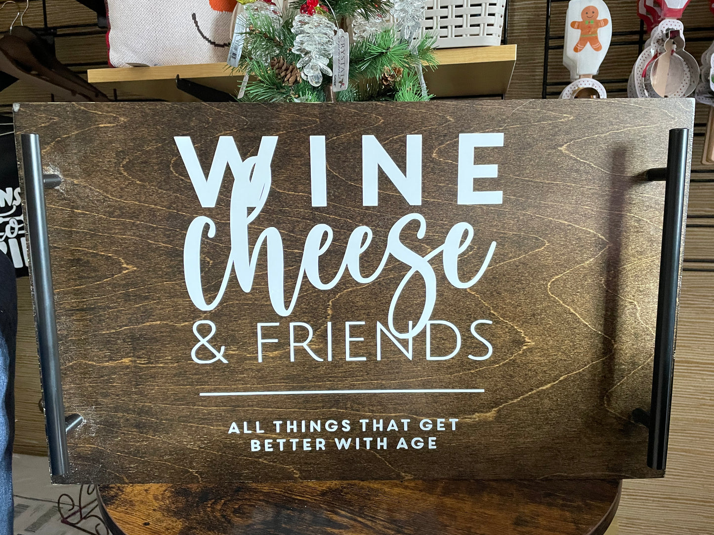 Wine, Cheese Serving Tray