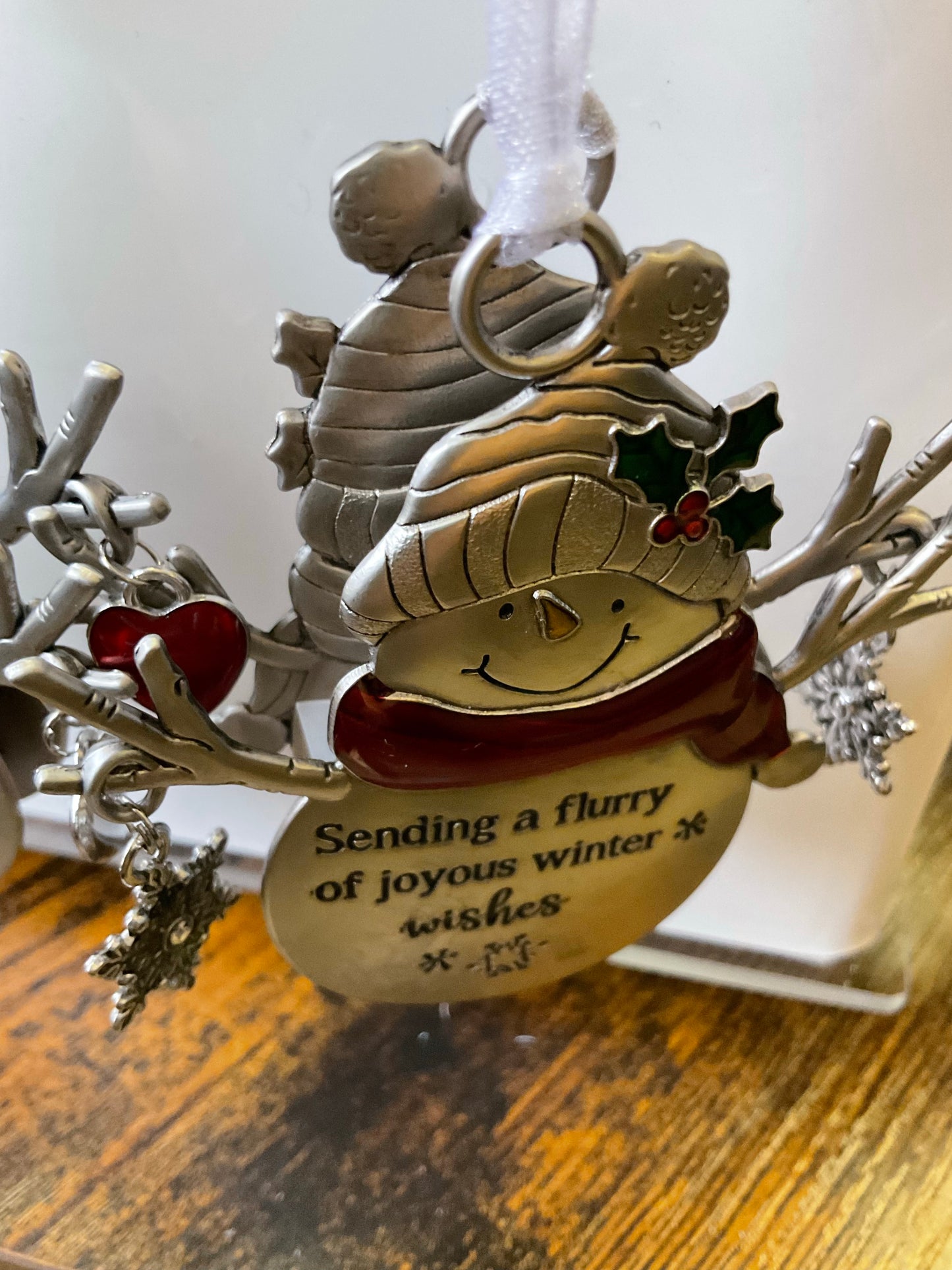 Swirls of Christmas Joy Snowmen Ornaments