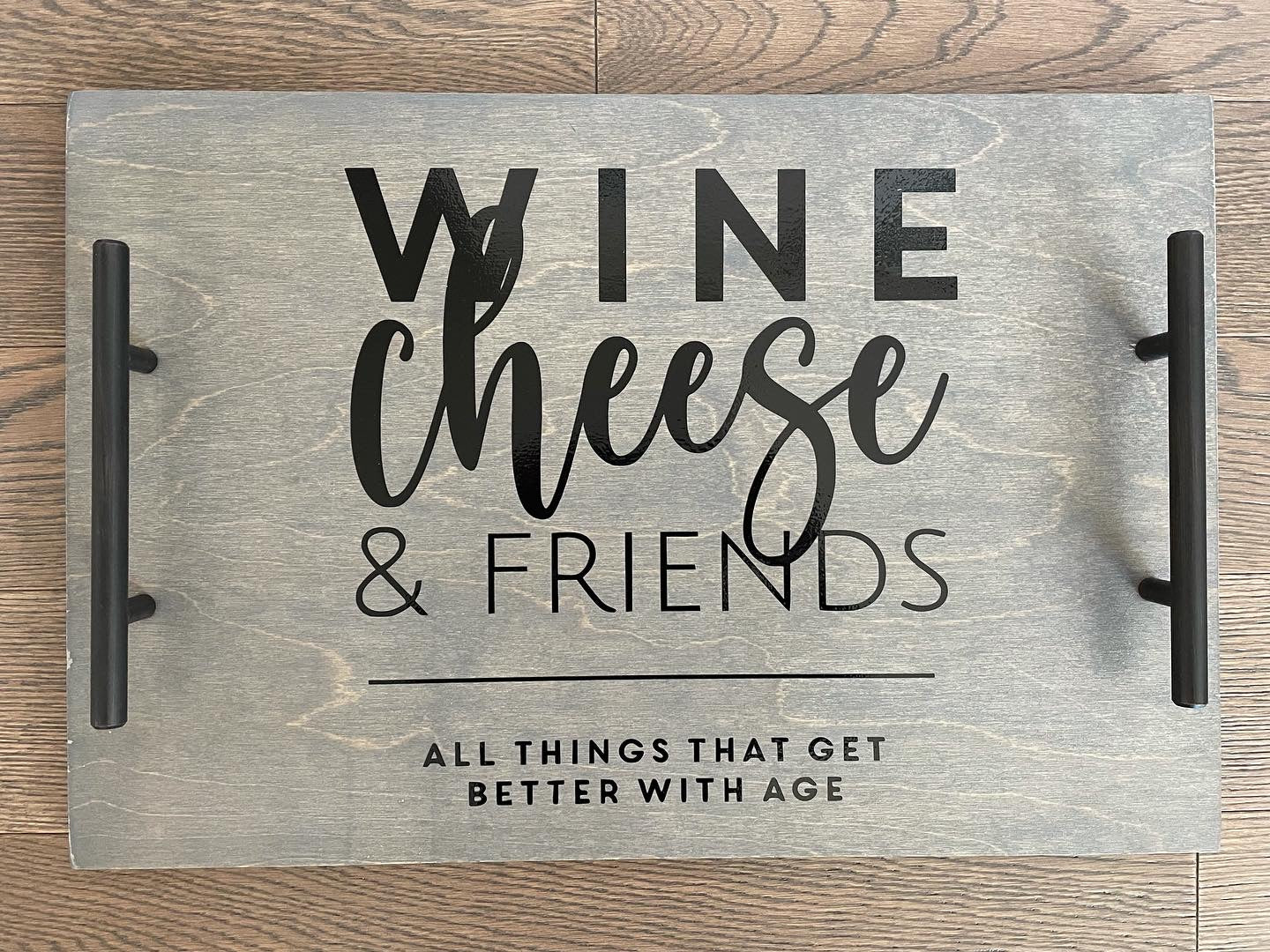 Wine, Cheese Serving Tray