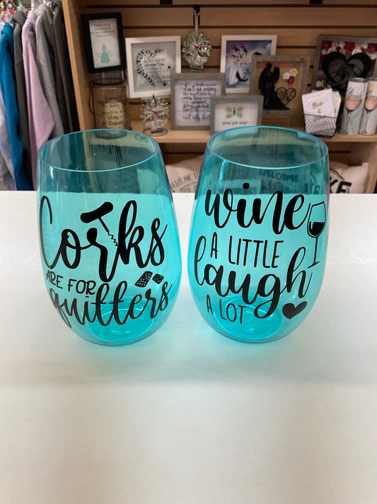 Large Plastic Wine Tumblers