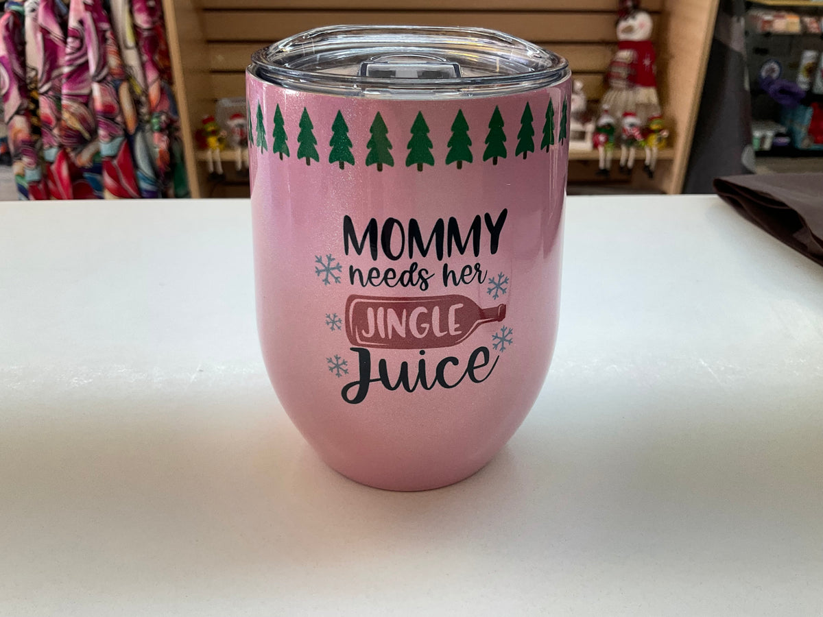 Insulated Holiday Wine Tumblers