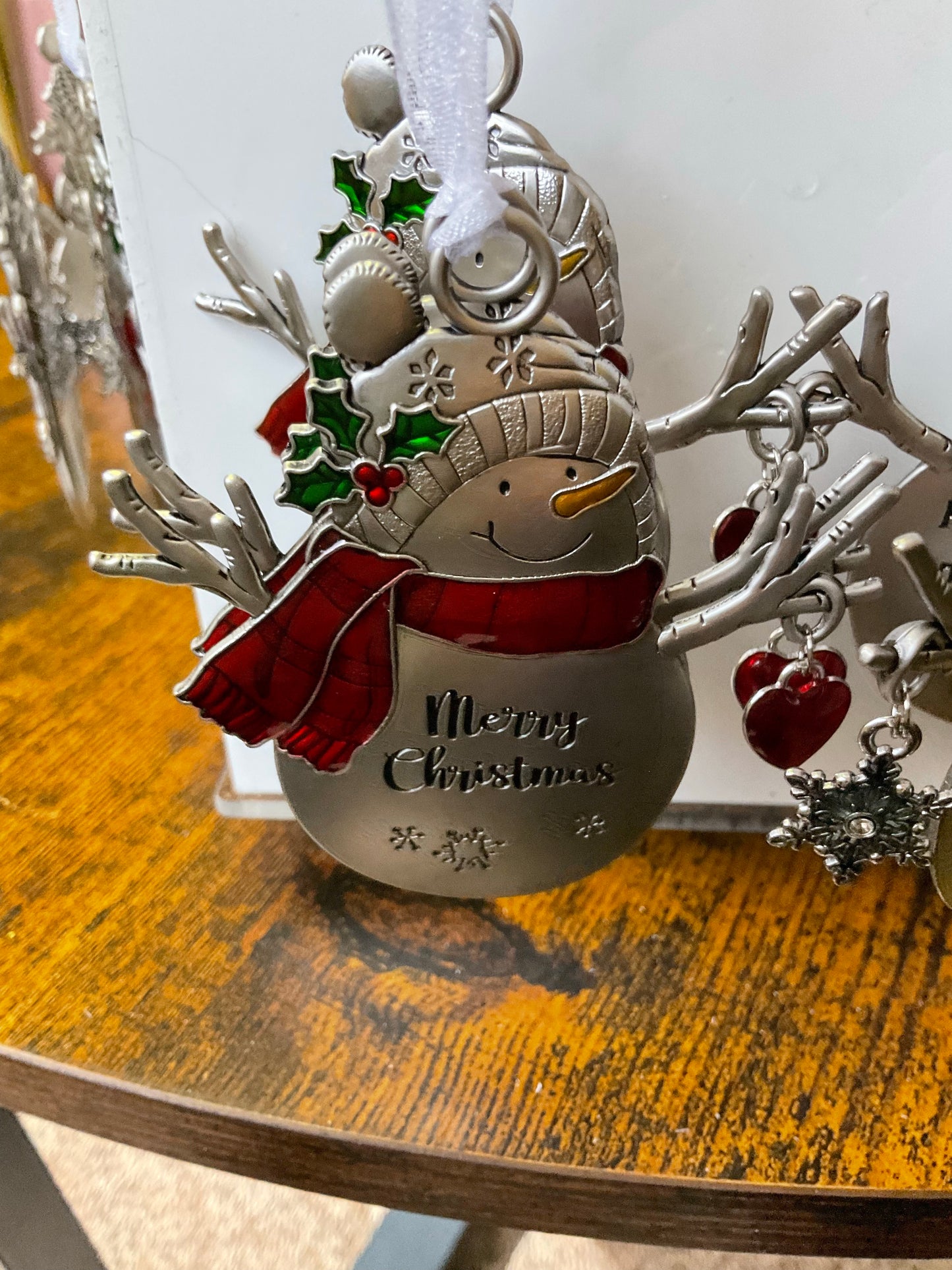 Swirls of Christmas Joy Snowmen Ornaments